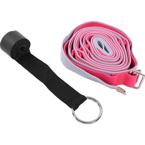Sangle d'étirement yoga, ceinture de gymnastique jambe, bande fitness gym danse rouge (1/5)