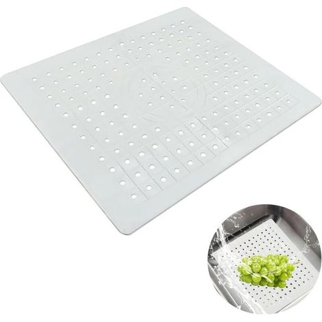 Tapis Egouttoir Evier - Silicone Antidérapant Nid D Abeille - Pour Protection Fond Evier Cuisine - 1 Pièce (1/5)