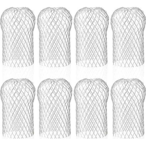 Set mit 8 flexiblen und langlebigen Dachrinnenfiltern aus Aluminium von DEBUNS, die Dachrinnen vor Laub schützen. (1/5)