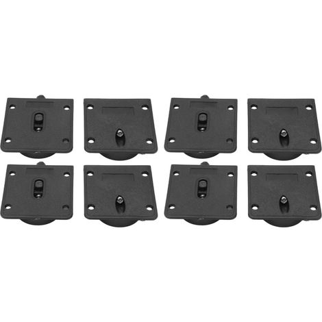 Juego de 4 rodillos de 25 mm para puertas correderas de armarios. (1/5)