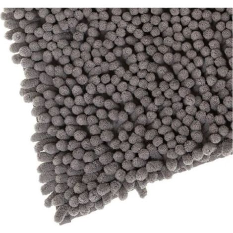 (Taupe)Mat of Bath Soft Large Size (80x50 cm) - Chenille microfiber to hair trips Antiderapant - Mat Room of bath Toilets (1/3)