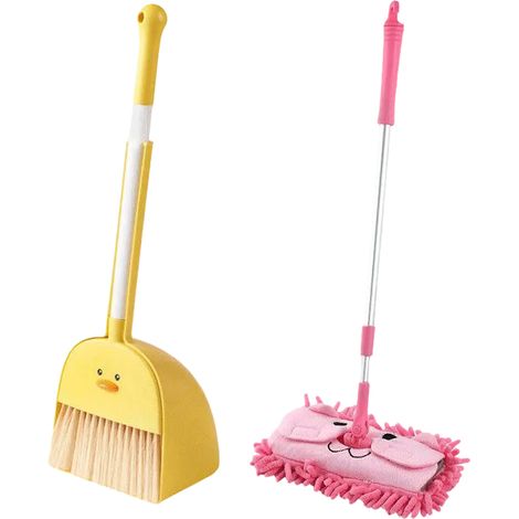 Ensemble balai et pelle pour enfants, petit balai-serpillère spécial bébé, jouet de balayage et de nettoyage pour enfants (1/5)
