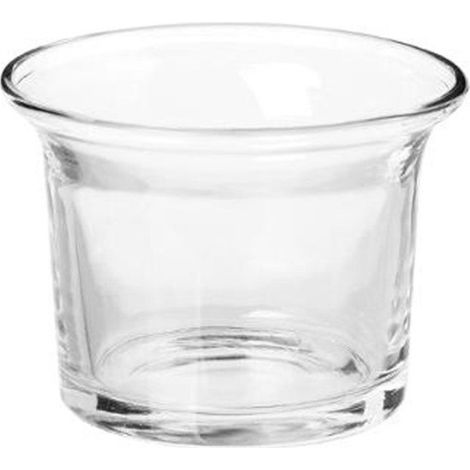 Photophore en Verre "Évasé" 5cm Transparent