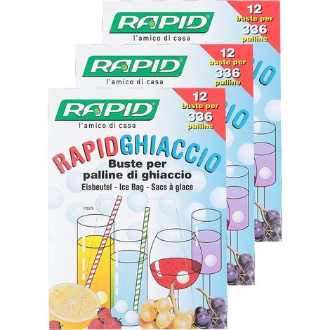RAPID 3 CONFEZIONI FORMA PALLINE DI GHIACCIO CON 12 BUSTE PER 336 PALLINE (1/5)