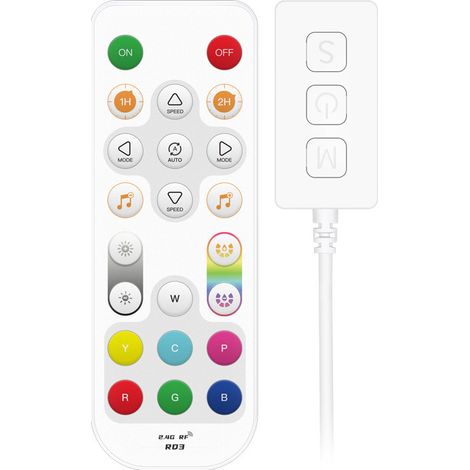 IoT SPI RGBW LED controller SP549E, compatible with application, remote control and voice control via speaker.