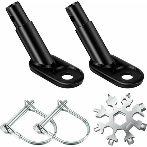 2 Jeux Coupleur de Remorque de Vélo Connecteur en Aicer Attache Remorque de Vélo Adaptateur D'attelage de Remorque Montage Coupleur avec Outil Multifonction Flocon de Neige 18 en 1