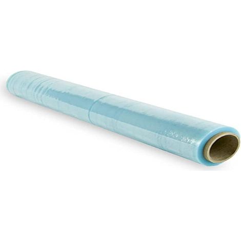 Rollo Film Elástico de Plástico Estirable Transparente 70% Reciclado de 50 cm Extensible Hasta 300 Metros de Largo Protector de Embalaje Industrial Resistente para Embalar y Paletizar (1 Rollo)
