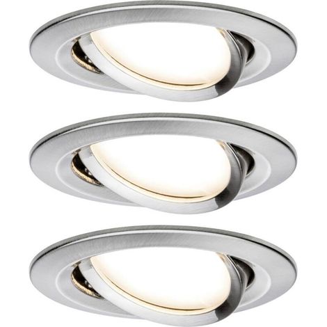 SPOT ENCASTRABLE NOVA 93447 JEU DE 3 EEC: A+ (A++ - E) LED LED 19.5 W ACIER INOXYDABLE (BROSSÉ) 3 PC(S) (1/5)