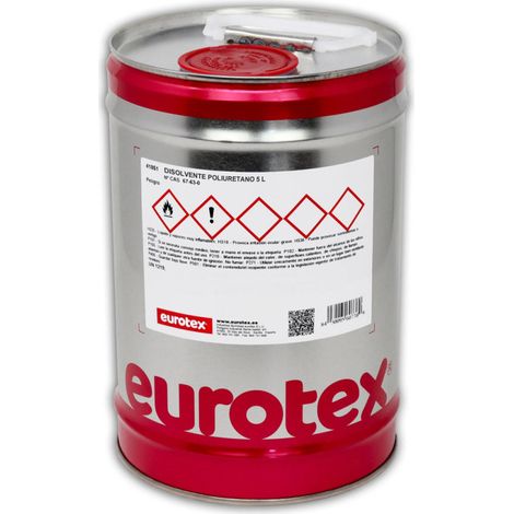 Diluant polyuréthane Eurotex 5 L Diluant pour peintures et revêtements polyuréthanes Nettoyage d'outils (1/3)
