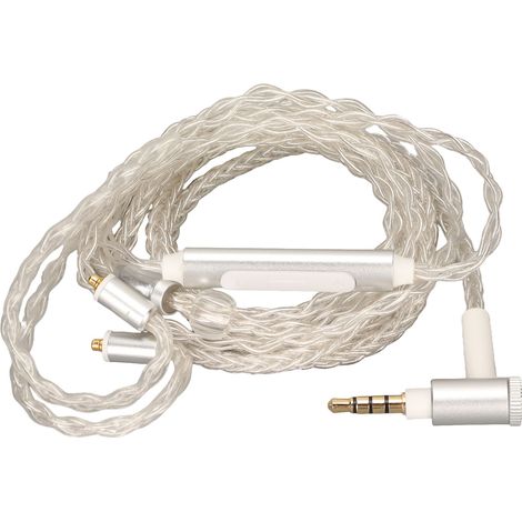 Câble de mise à niveau pour écouteurs 8 cœurs plaqué argent MMCX avec microphone pour SE846 SE535 SE215 SE315 SE425 (1/5)