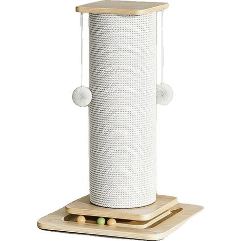 Griffoir pour chat, design extra-haut, double niveau, 60cm (1/2)
