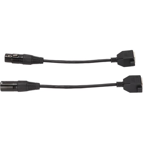 Lot de 2 câbles XLR3 vers RJ45 3 broches femelles Plug and Play pour bande LED et studio d'enregistrement