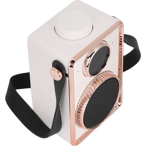 Enceinte Bluetooth Portable Mini Rétro Vintage Sans Fil en ABS (Blanc) (1/5)