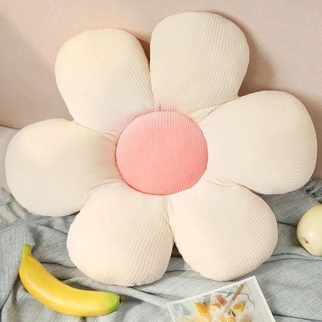 Coussin de sol fleur Tatami en peluche décoratif pour chambre d'enfant, canapé maison, assise confortable 35x35cm (1/5)
