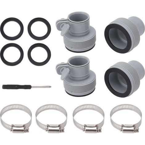 Adaptateur de tuyau de type B avec collier de remplacement pour pompes filetées Intex FIT ARU, convertisseur de raccords de piscine de type B, accessoire de piscine,de DEBUNS