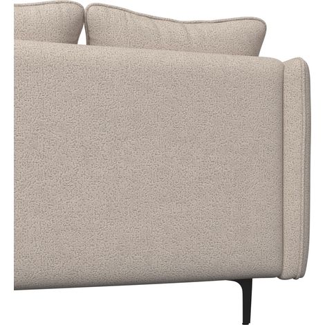 Mömax Chaiselongue Sandy Greige Chenille (1/5)