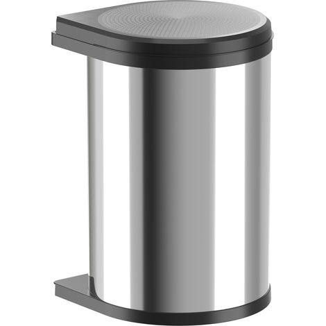 HAILO Einbaumülleimer Abfallsammler Mülleimer AS Mono Volumen 20L schwenkbar Edelstahl / Schwarz