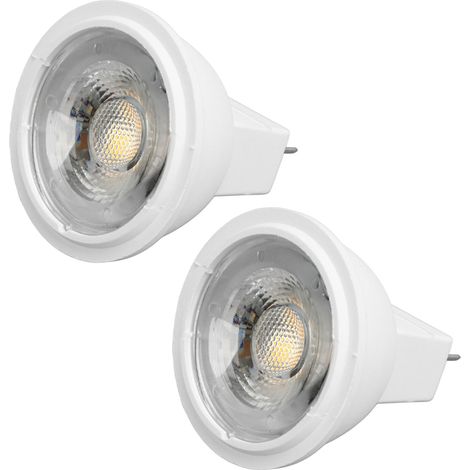 Lot de 2 ampoules MR11 haute luminosité 3W 110V, à dissipation thermique rapide, culot GU4, pour éclairage extérieur, chambre, cuisine, lumière chaude (1/5)