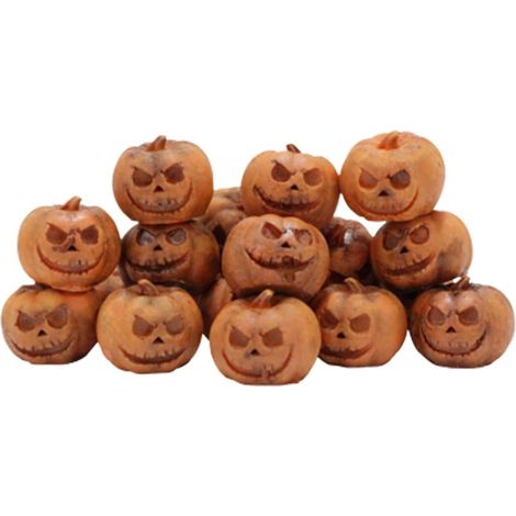 Citrouille Résine - Décoration Halloween Automne - Figurine Miniature pour Maison de Poupée et Artisanat - Lot de 20