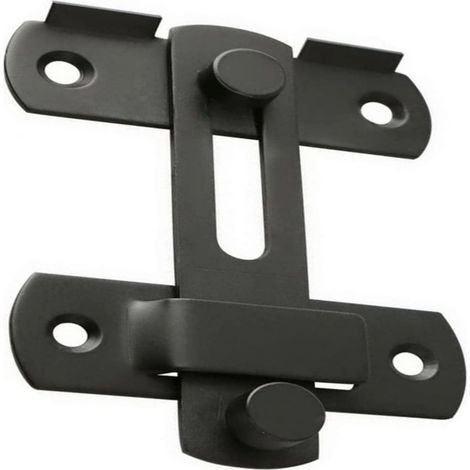 Verrou de porte coulissante, verrou de sécurité à pêne dormant avec dispositif antivol, pêne dormant en acier inoxydable pour portail, clôture, armoire ou fenêtre (1/5)