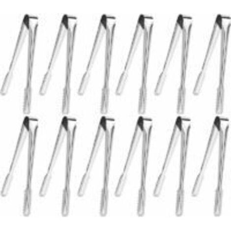 12 Pcs Pince Bonbon, Pince a Sucre Glace, Inoxydable Pince, pour Glace, Sucre, Biscuit, Bar, Buffet, Grill Bar Cuisine et Plus (1/4)