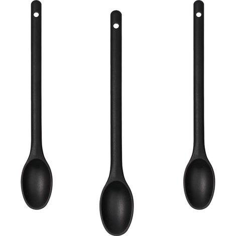 3 Cuillères longues en silicone,Résistant à la chaleur,Antiadhésif,Ustensiles de cuisine,Pour cuisson et pâtisserie (1/5)