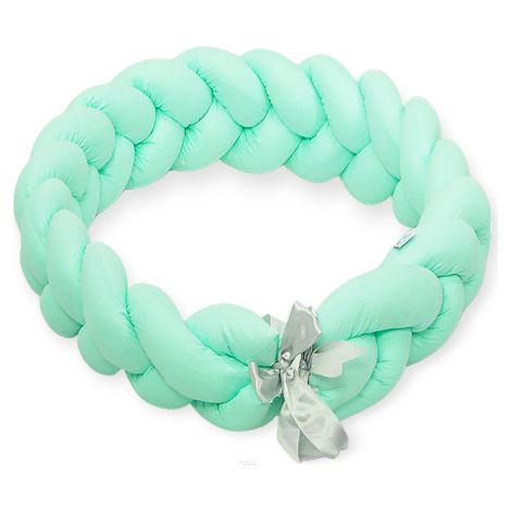 Paracolpi intrecciato per lettino, 210 cm (menta) (1/3)
