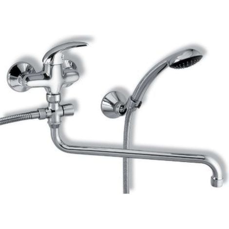 Novaservis Metalia 55 - Miscelatore da parete per vasca completo, leva medica, cromo 55071,0L (1/2)