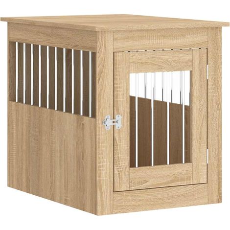 Meuble de cage pour chiens chêne sonoma 55x75x65 cm (1/5)