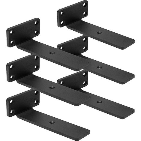 Supports d'étagère flottante renforcés (1/5 pouce d'épaisseur), dissimulés, en fonte en forme de L, Ru-AquaForge (1/5)