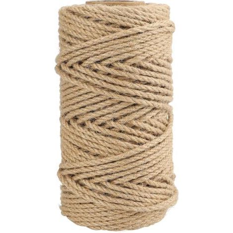 4mm Corde Jute,50M Corde Chanvre, Corde de Jardin en Chanvre,Ficelle de Chanvre pour Jardin, Bricolage, Décoration (1/5)