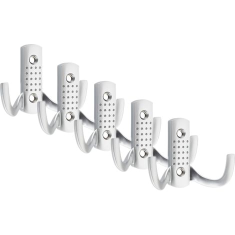 SO-TECH - Patère murale JASMIN STRONG - métal massif renforcé, crochet pour vestiaire et entrée - L30×P76.5 mm - Chrome - Mat (1/2)