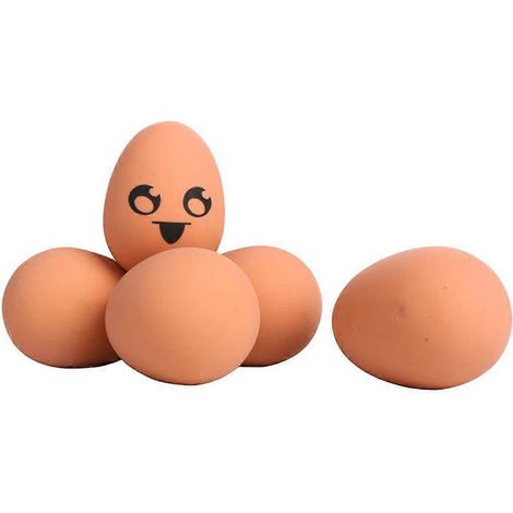 Balles élastiques en forme d'œuf pour chien, lot de 4, super rebondissantes en caoutchouc (1/3)