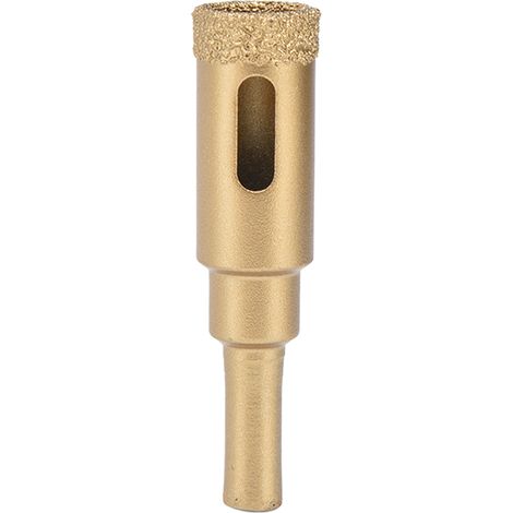 Foret diamanté trépan de perçage 16mm queue ronde pour couper verre granit (1/5)