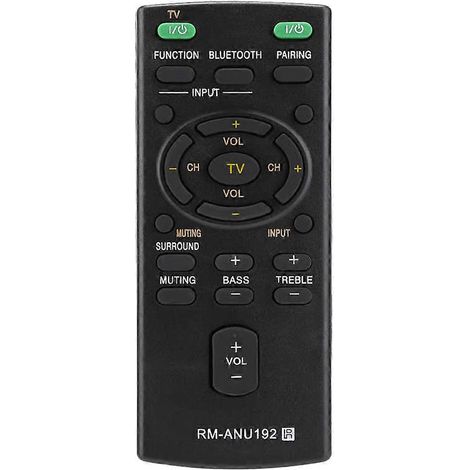 RM-ANU192 Bluetooth Speaker Remote Control for Sony Sound Bar SACT60BT SS-WCT60 SSWCT60 HT-CT60BT HT (1/5)