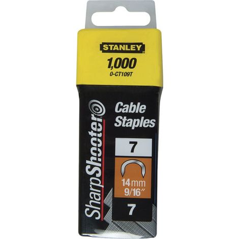 Grapas STANLEY Rider Tipo 7 - 14 mm - Caja de 1000 unidades - 1-CT109T