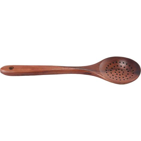 Teakholz-Löffel, langer Griff, Löffel, Schöpfkelle, großes Reispaddel, Holz-Kochlöffel, Skimmer, Schaufel aus Holz, K (1/5)