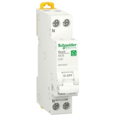 SCHNEIDER R9P35620 - Interruttore magnetotermico (MCB) Resi9 1P+N C20 4500A