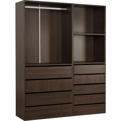 Conjunto vestidor modular "Opera" - 2 unidades - Marrón (1/5)