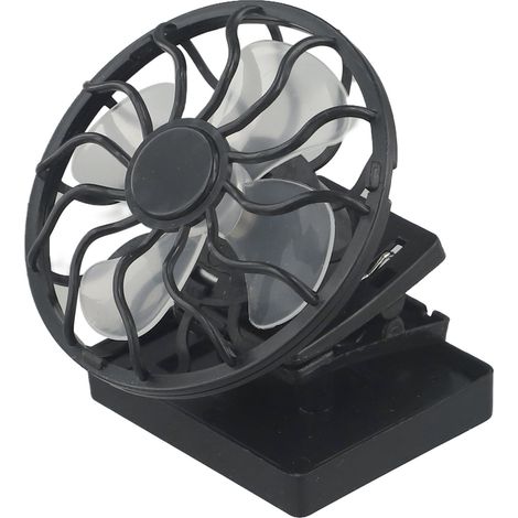 Ventilateur Solaire - Pour Casque Extérieur - 2 Vitesses Réglables - Batterie Intégrée 1200 mAh - Clip Réglable - 1 Pièce (1/5)