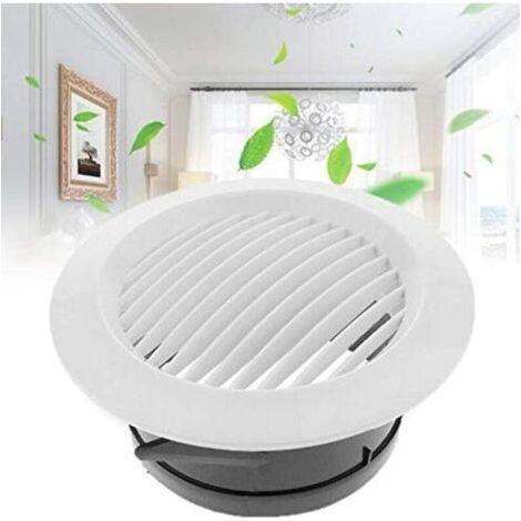 Capuchon de couvercle de tuyau de conduit de sortie de ventilation circulaire à grille d'aération, ventilateur d'extraction en de couverture de 150mm (1/5)