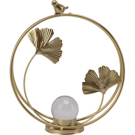 boule de cristal décoratif en fer forgé motif oiseau et (1/5)