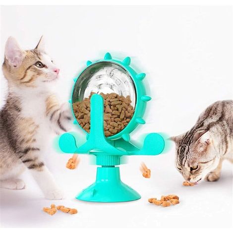Turntable Windmill Cat and Dog Slow Manneger Interaction Augmentation Cat Training Cat Jouets pédagogiques Animal Chien Fuite des jouets de nourriture Chewing Jouets jouet pour animaux de compagni (1/4)