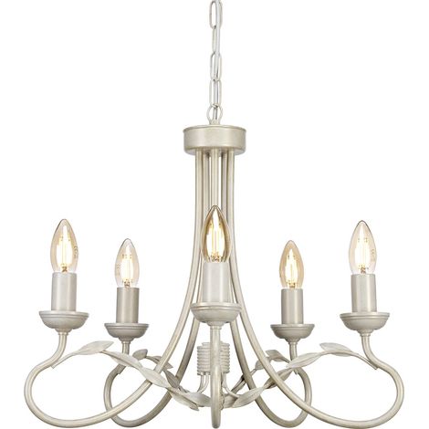 Lampadario lampada a sospensione plafoniera lampada a sospensione metallo beige oro D 47 cm
