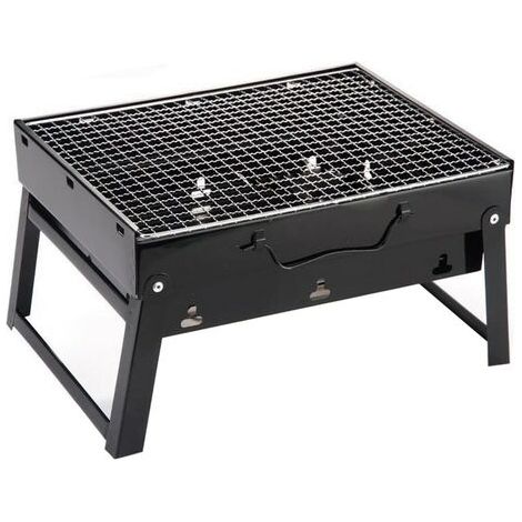 Pair - Barbecue au charbon portatif, Acier/Acier inoxydable, Noir (1/5)