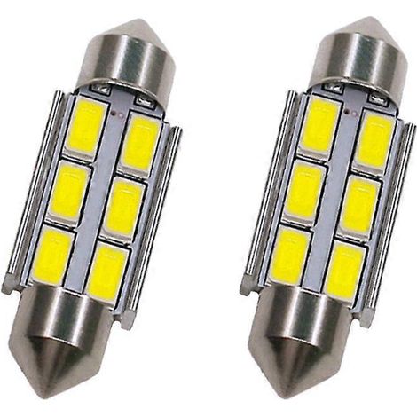 Lot 4x ampoule LED 31mm 5630 SMD, plafonnier festoon C5W 12V blanc froid, éclairage intérieur auto, lampe de dôme longue durée (1/5)
