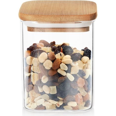 Recipiente de vidrio para productos a granel con tapa y cierre hermético, 850 ml (1/5)
