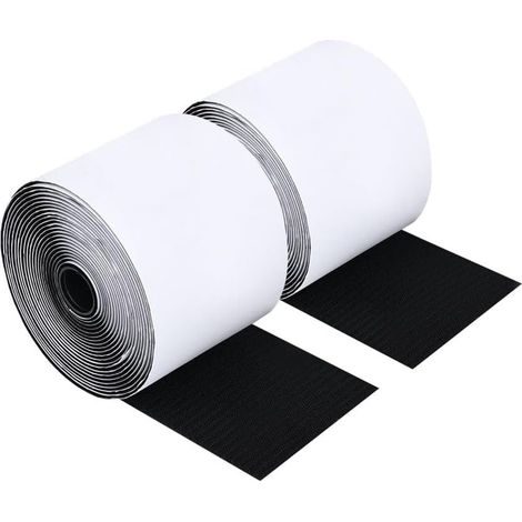 Rouleau de ruban auto-agrippant très résistant Noir 10 cm x 3 m (1/5)