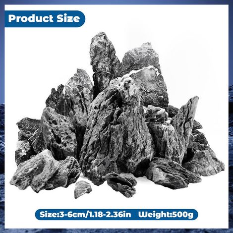 Pierre Décorative pour Aquarium et Terrarium - Rocher Naturel pour Paysagisme Aquatique Décoration de Bassin et Bonsaï Miniatures - Lot de Pierres de Paysage Naturelles