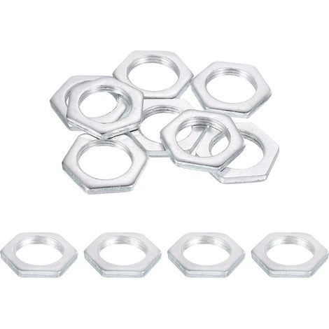 Écrous Hexagonaux En Acier M22x1.5x4mm, 12Pcs Filetage Métrique Fin En Acier Au Carbone Zingué Finition Quincaillerie Écrous De Fixation Pour Fabrication De Machines, Largeur 30mm (1/5)